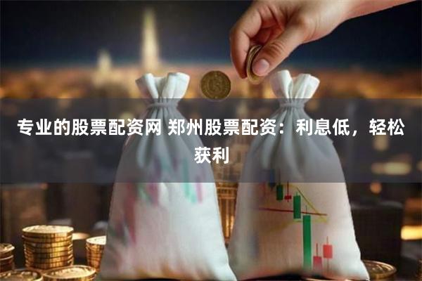专业的股票配资网 郑州股票配资:利息低,轻松获利